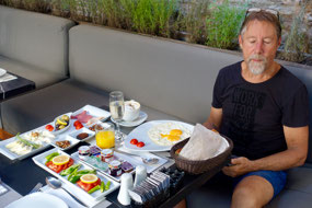 Michael at breakfast