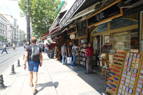 Walking down the street