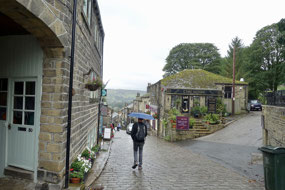 In the main street of Haworth