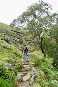 The climb up Scafell Pike