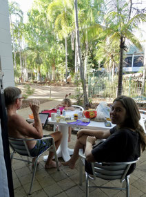 Breakfast at the Crocodile hotel, Jabiru