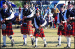 Both young and old play the bagpipes