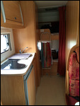 The kitchen, bedrooms, and bathroom