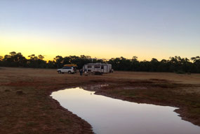 At the old Cobar Resevoir.