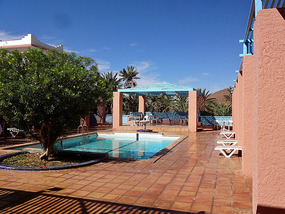 Our hotel's pool in Tata (clear air here)