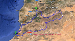 Where we drove in Morocco over 8 days