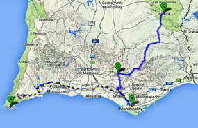 We drove north from the sea