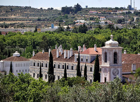Palace in Vila Vicosa from a view point 