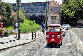 Coloful Tuk Tuks in Lisbon