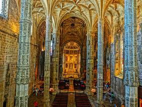 Art Setting and Interior of Church of Santa Maria