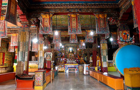 Inside Tashiding Gompa