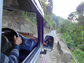 Happy to have seats on taxi to Geyzing