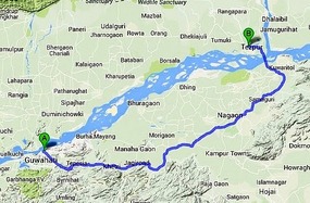 Flat Bus Ride to Tezpur