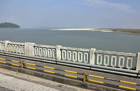 Meandering Brahmaputra River