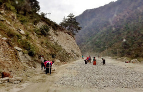 Road work at 200Rs per day, Tawang