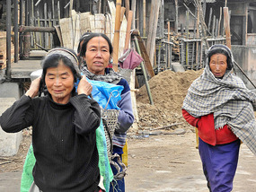 Women work the fields