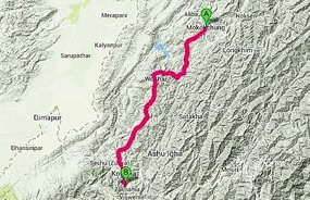 Mokokchung to Kohima / Kisama Route