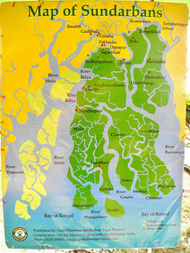 Sunderban Map Showing Fingers in the Bay