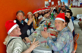 Christmas Dinner with the Volunteers