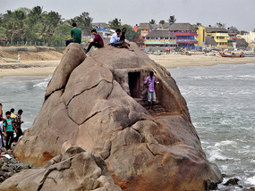 Cut Boulder in Mamallapuram