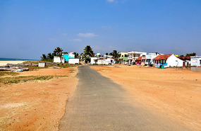 Beach front fishing village