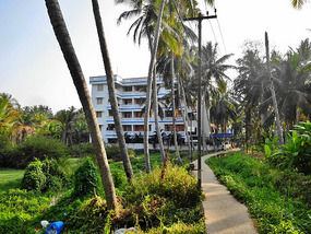 We stayed a short walk off the beach in Kovalam