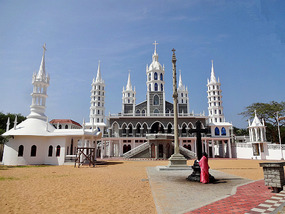 Churches have a towering pole out front
