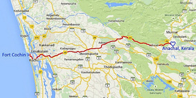 Fort Cochin to Anachal Drive