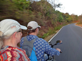 Blurry riding to Covalossem