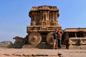 Dave and Michelle at the Vitthala Chariot