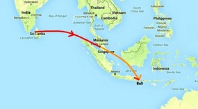Sri Lanka to Bali Flight