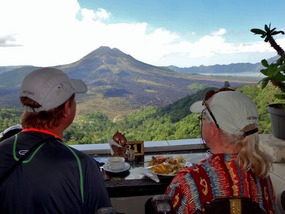 View over crater from the Sari Restaurant