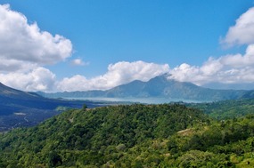 Lunch time view of Lake Batur