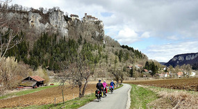 3 of Us on Danube Cycle Way in Germany