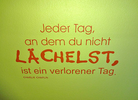 Charlie Chaplin's Quote on our Bedroom Wall