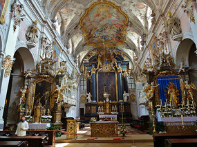 Gaudy Interior of Basilica St. Emmeram Regensburg