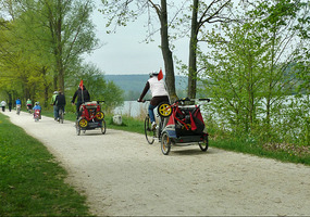 Young Families Bring Children Cycling