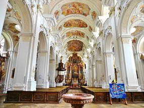Inside Niederalteich Basilica