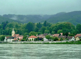 View of Ybbs across the Donau
