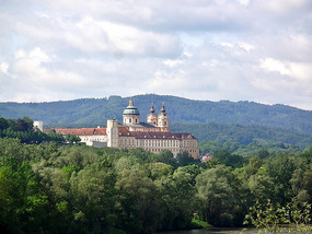 Looking back to Melk Abbey