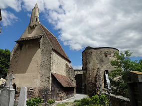 The older looking church behind St. Michael's