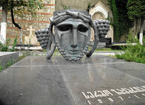 Grave marker at a chruch