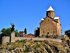 Metekhi Church and King Vakhtang Gorgasali