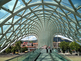 New Peace Bridge in Tbilisi