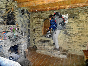 Our way to the room in the tower