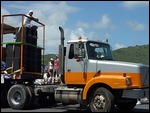 The sound system arrives for the dancers