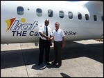 With the Captain of the aircraft