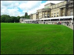 The rear gardens at Buckingham Palace