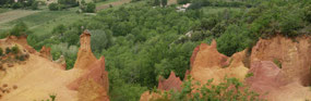Sandstone outcrops near Roussillon