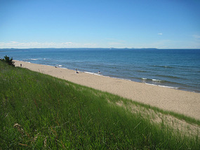 Beach on Lake Superior near Marquette - Chilly!